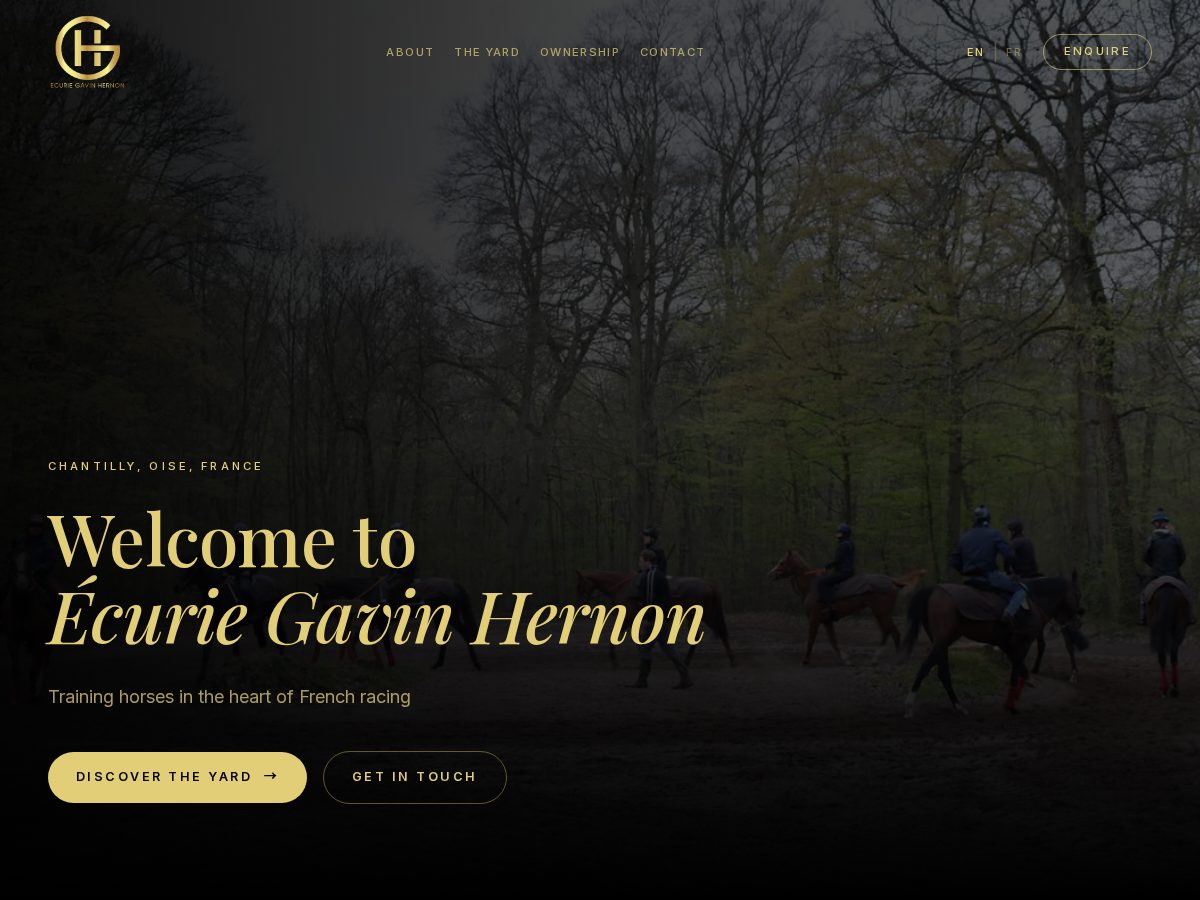 Landing-page snapshot of gavinhernon.com