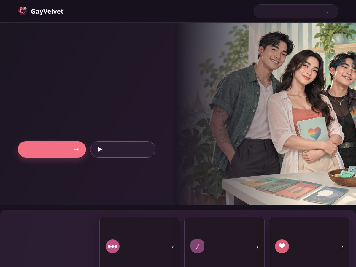 Landing-page snapshot of gayvelvet.com