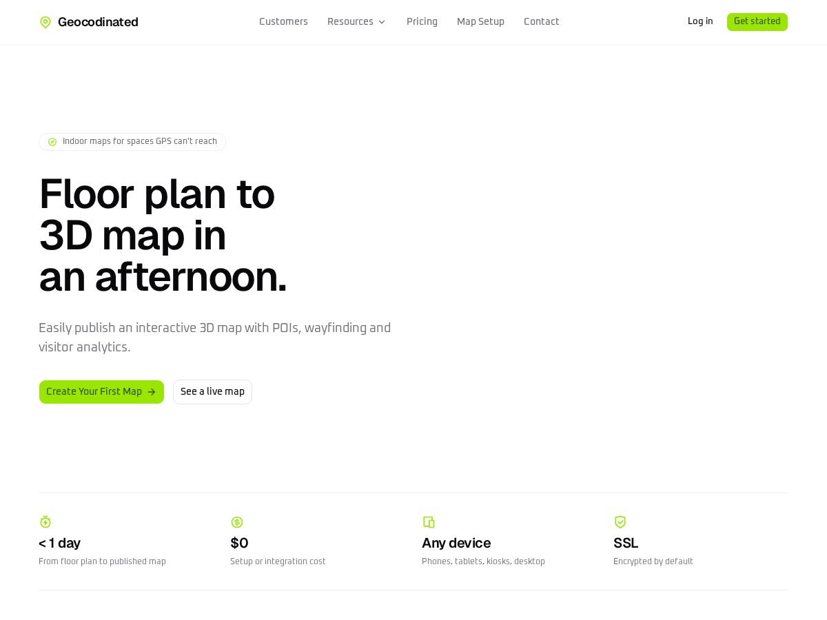 Landing-page snapshot of geocodinated.com