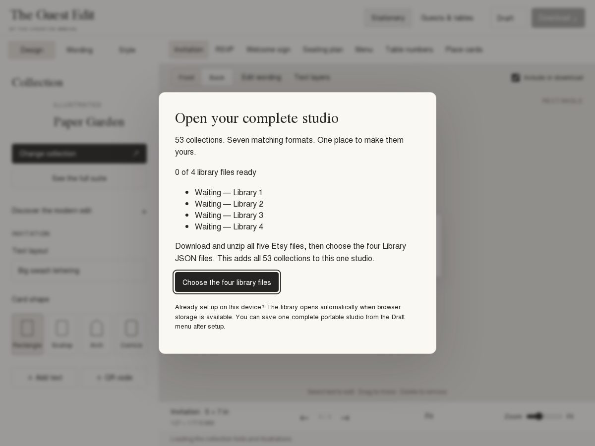 Landing-page snapshot of guestedit.studio