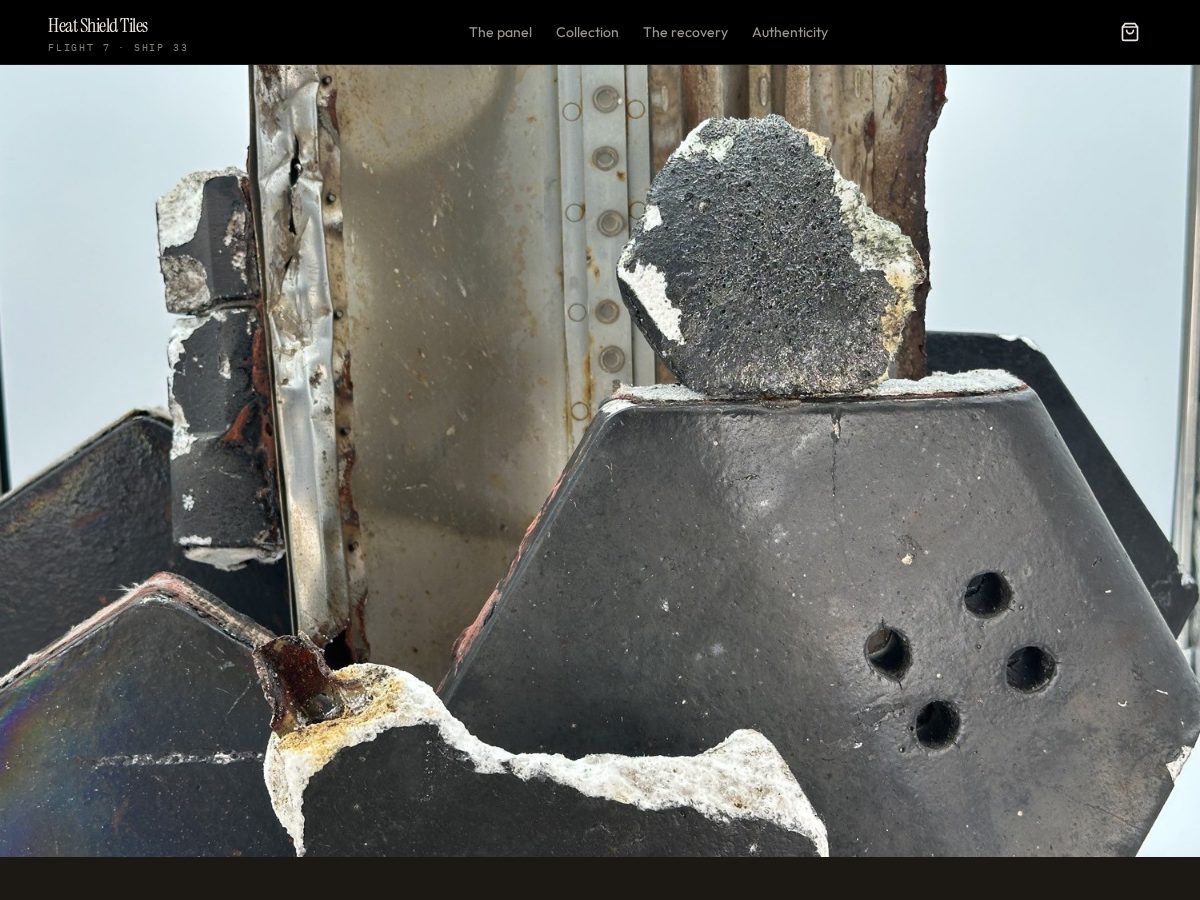 Landing-page snapshot of heatshieldtiles.com