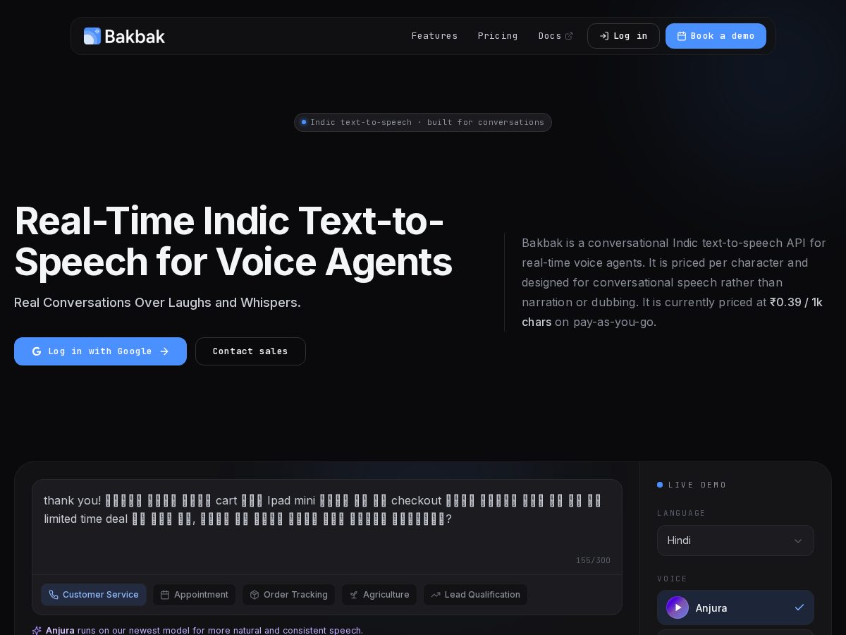 Landing-page snapshot of heybakbak.com