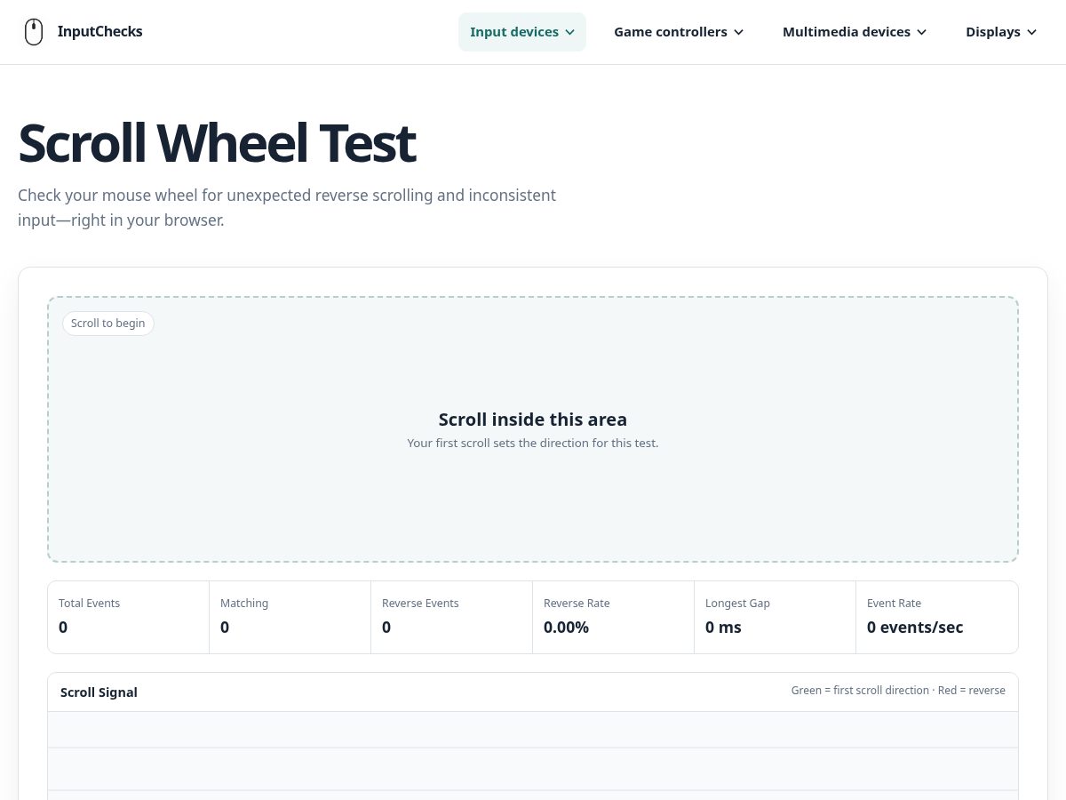 Landing-page snapshot of inputchecks.com
