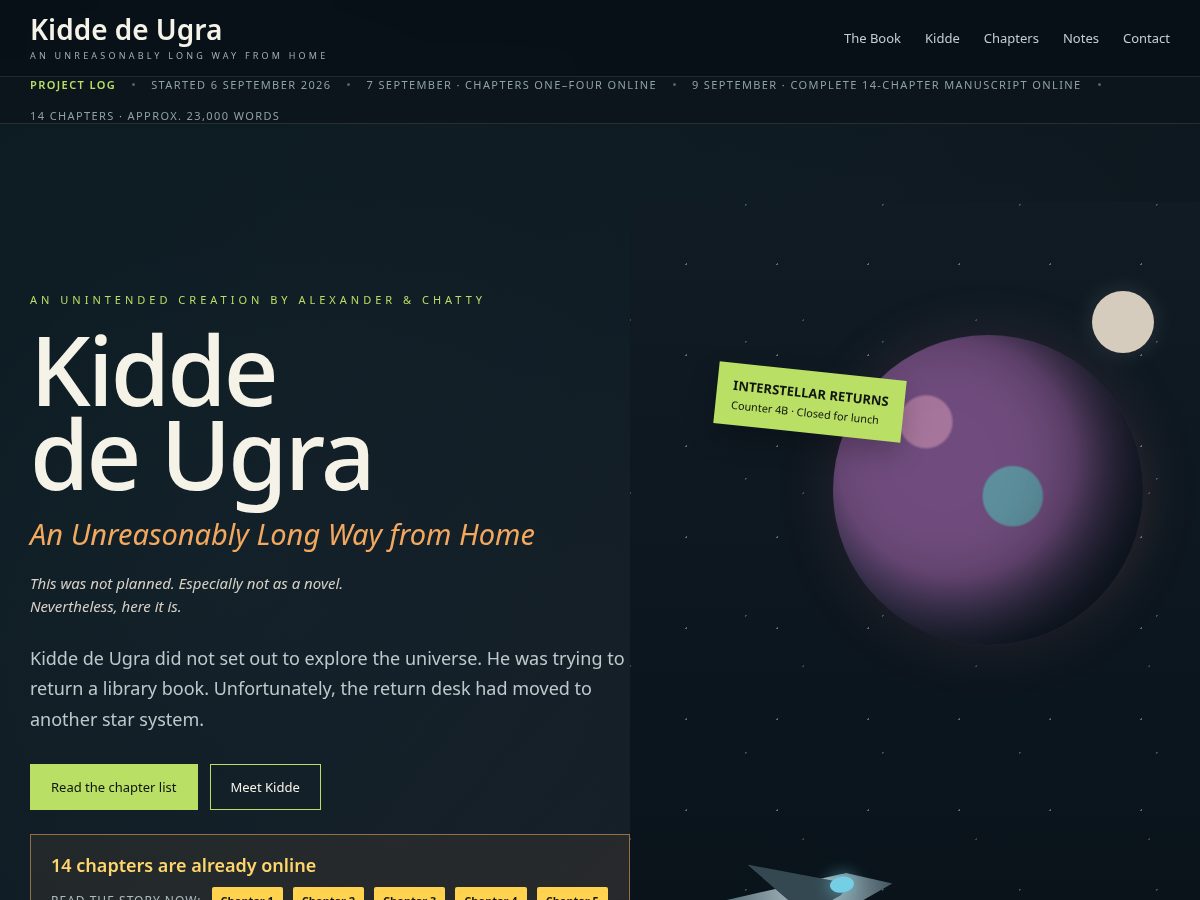 Landing-page snapshot of kidde.world