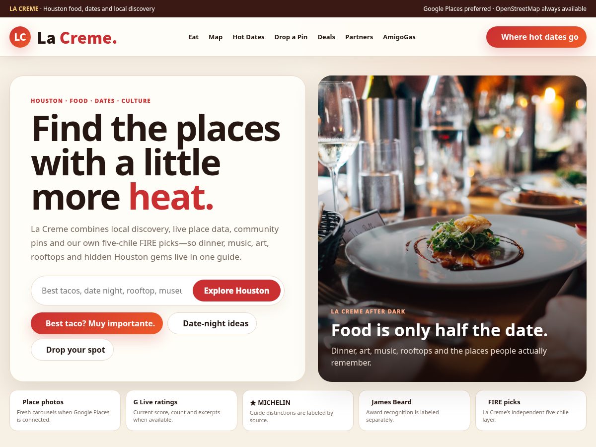Landing-page snapshot of lacreme.reviews