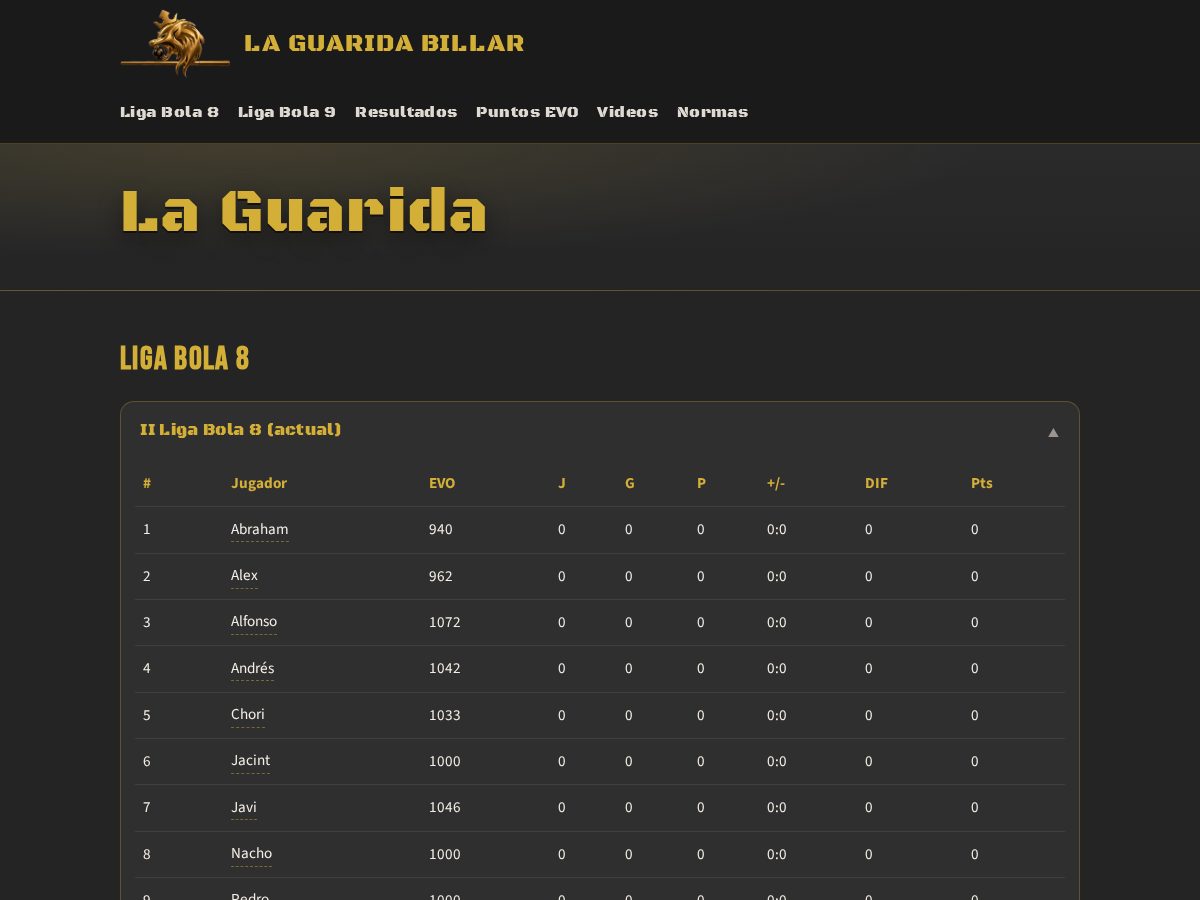 Landing-page snapshot of laguaridabillar.com