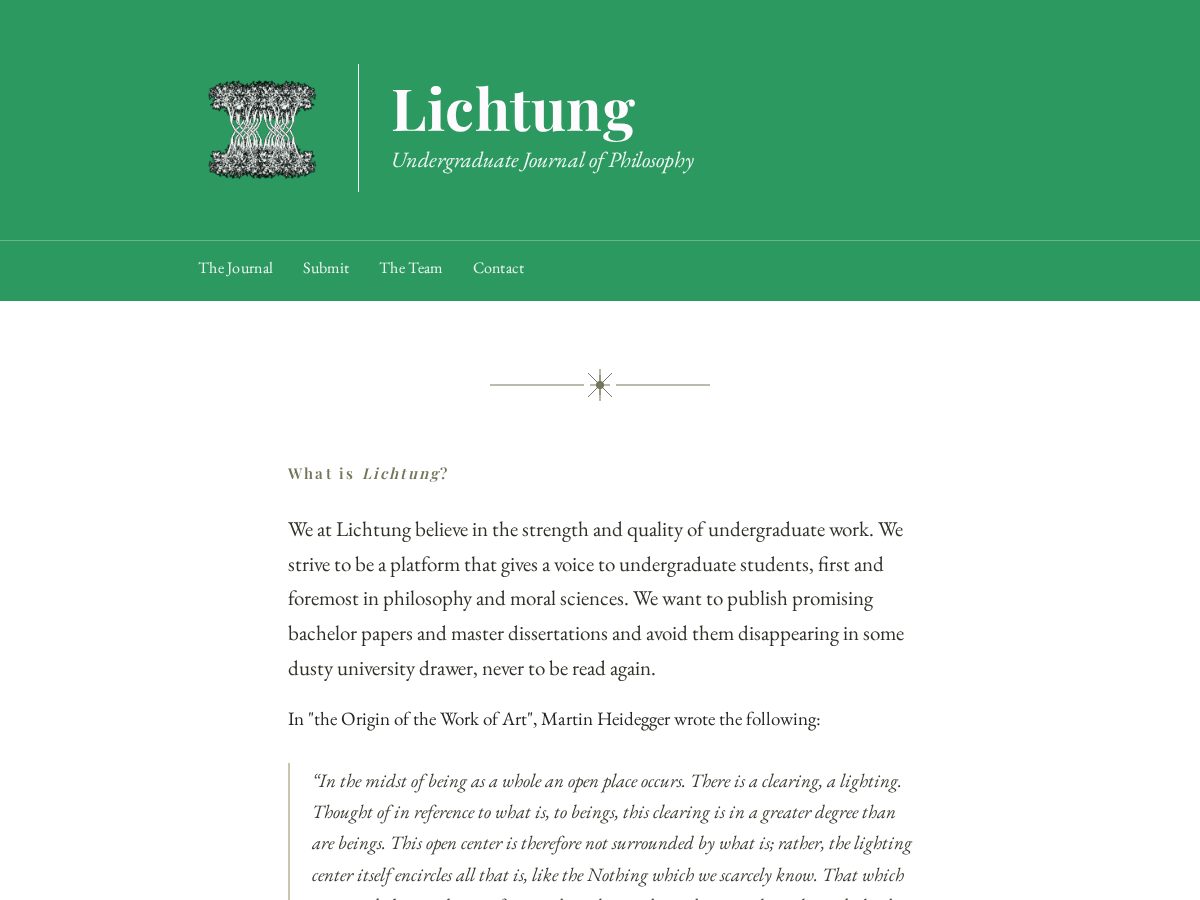 Landing-page snapshot of lichtung.gent
