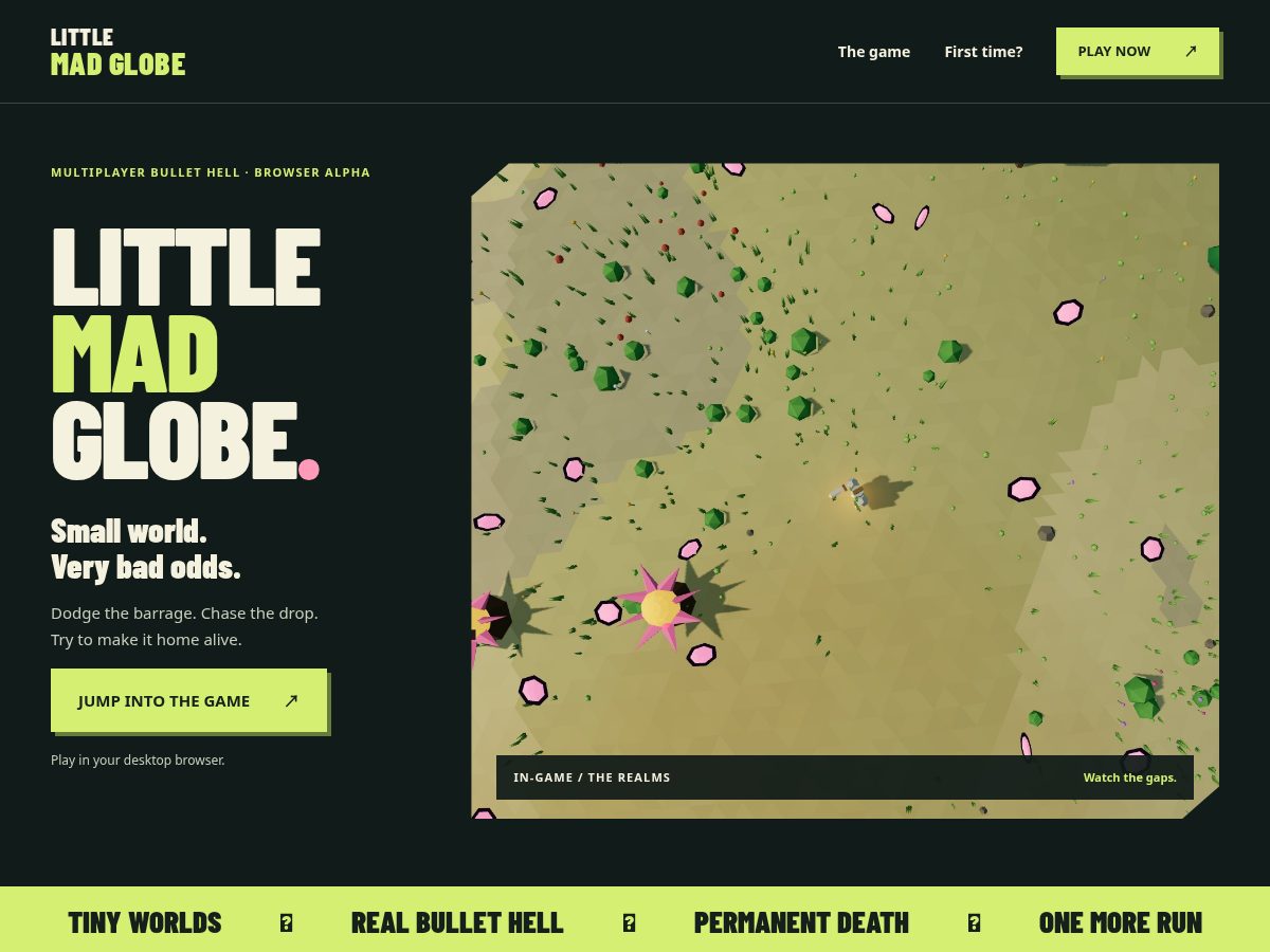 Landing-page snapshot of littlemadglobe.com