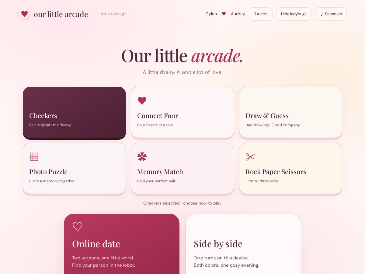 Landing-page snapshot of lovebugs.world