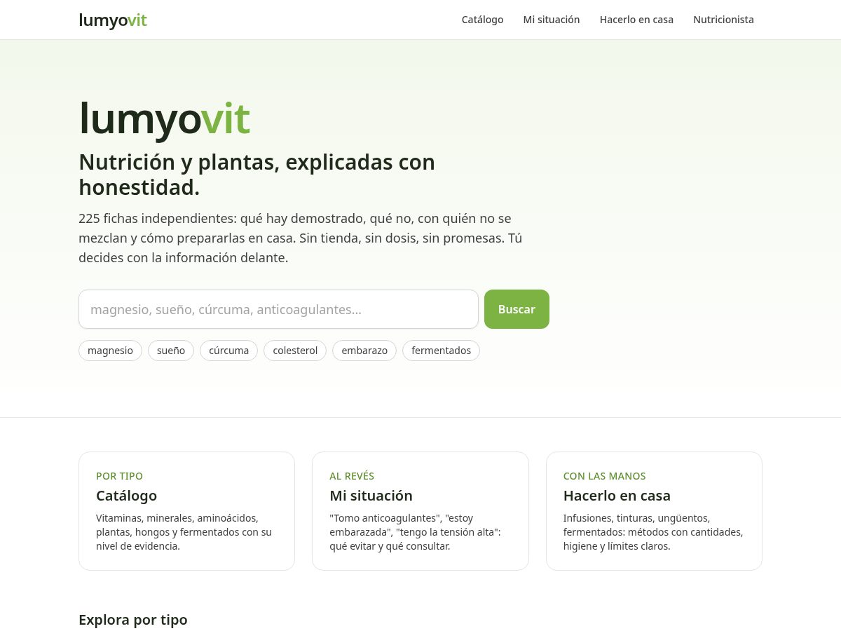 Landing-page snapshot of lumyovit.app