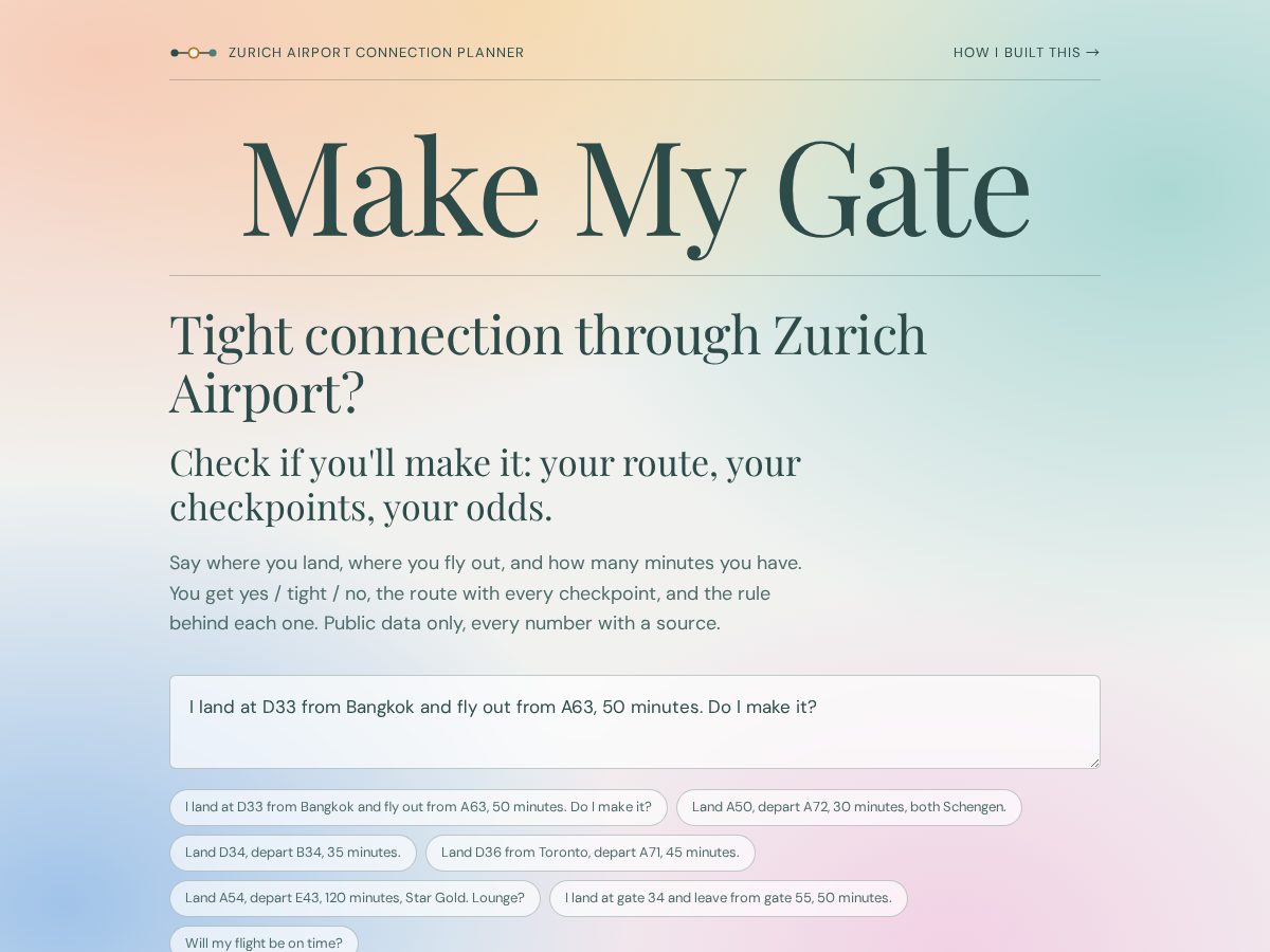 Landing-page snapshot of makemygate.app