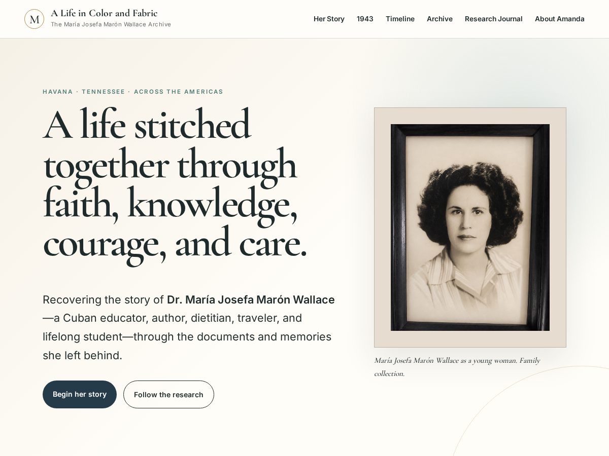 Landing-page snapshot of mariamaronwallace.org