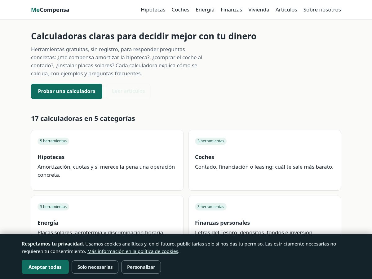 Landing-page snapshot of mecompensa.com
