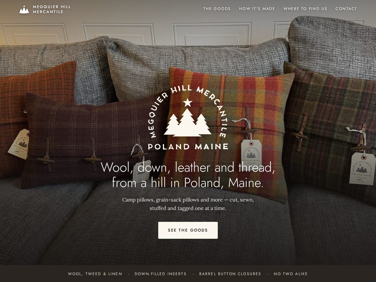 Landing-page snapshot of mhmercantile.com