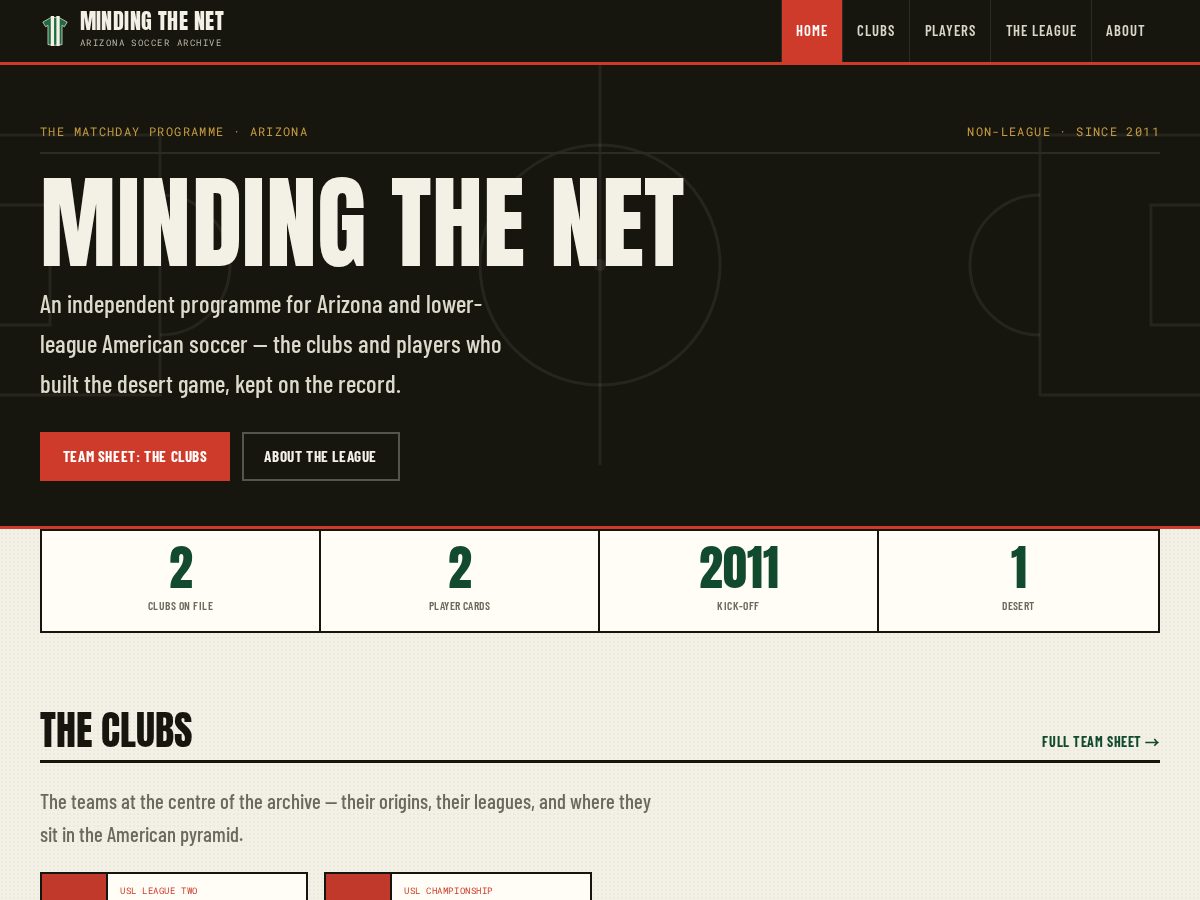 Landing-page snapshot of mindingthe.net