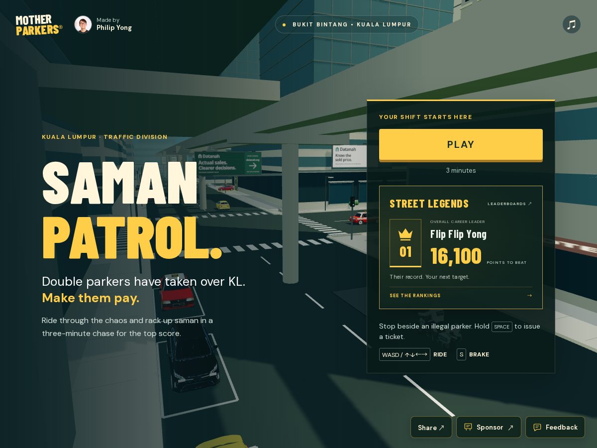 Landing-page snapshot of motherparkers.app