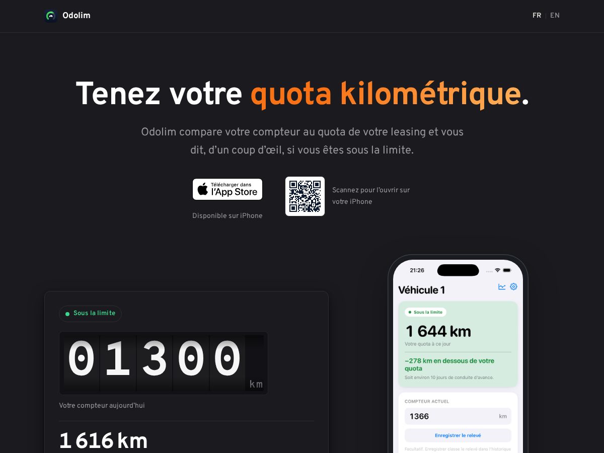 Landing-page snapshot of odolim.com