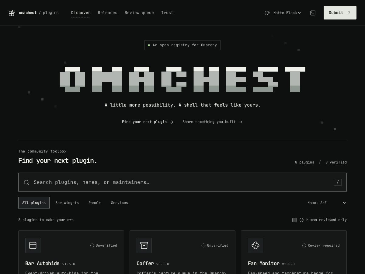 Landing-page snapshot of omachests.com