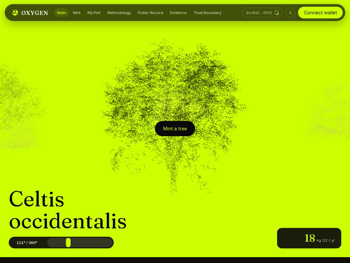 Landing-page snapshot of oxygen.family