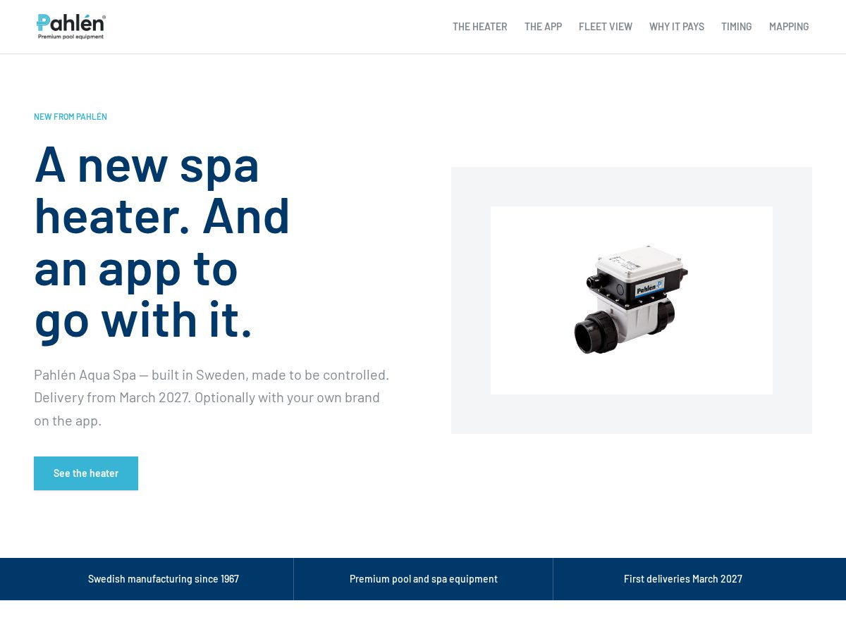 Landing-page snapshot of pahlenspa.com
