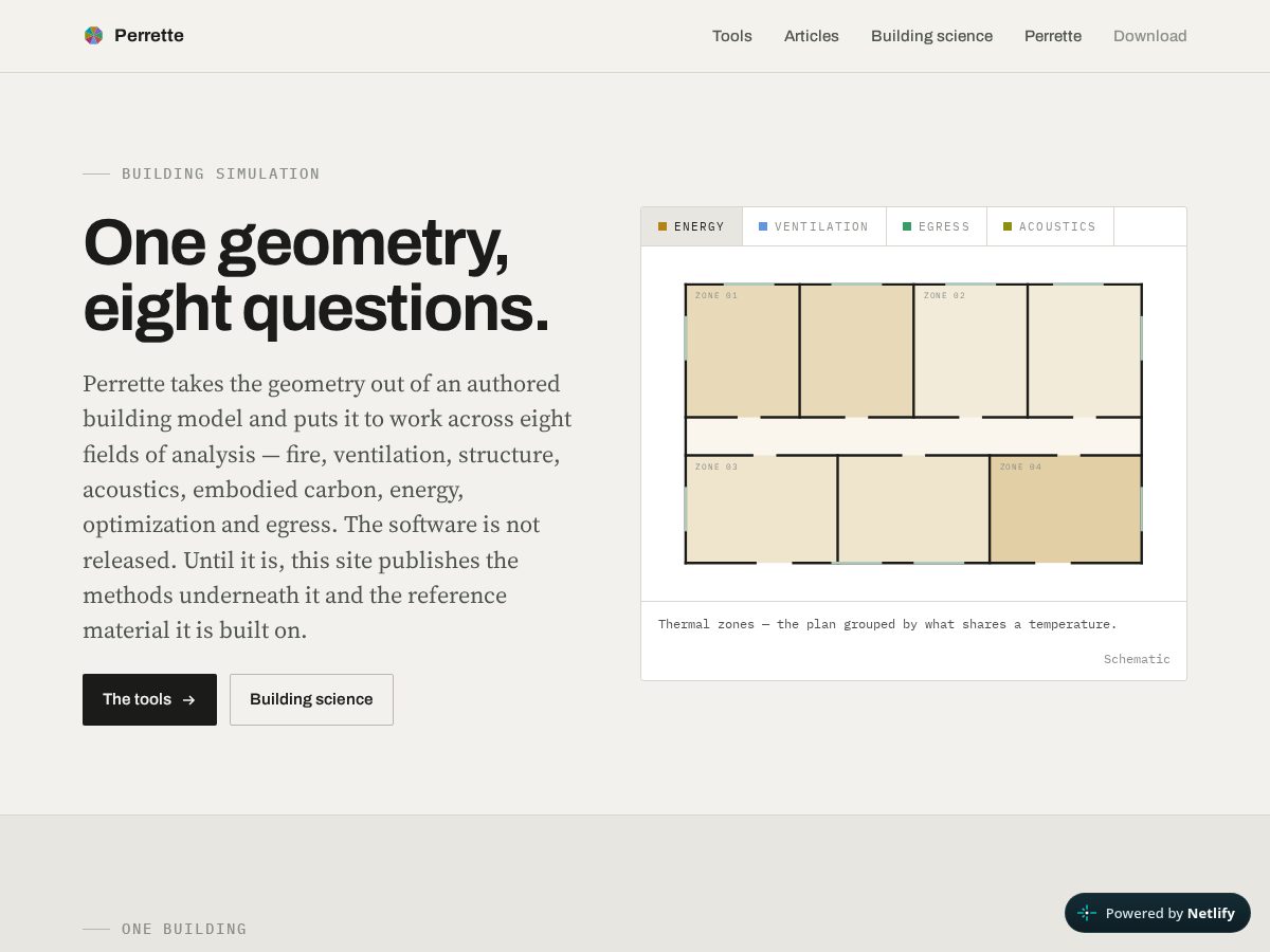 Landing-page snapshot of perrette-simulation.com