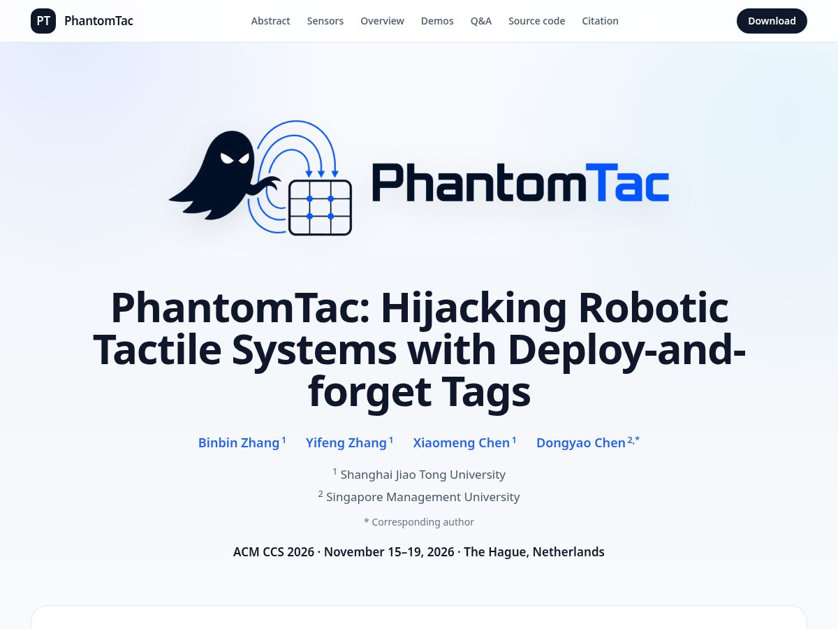Landing-page snapshot of phantomtac.org