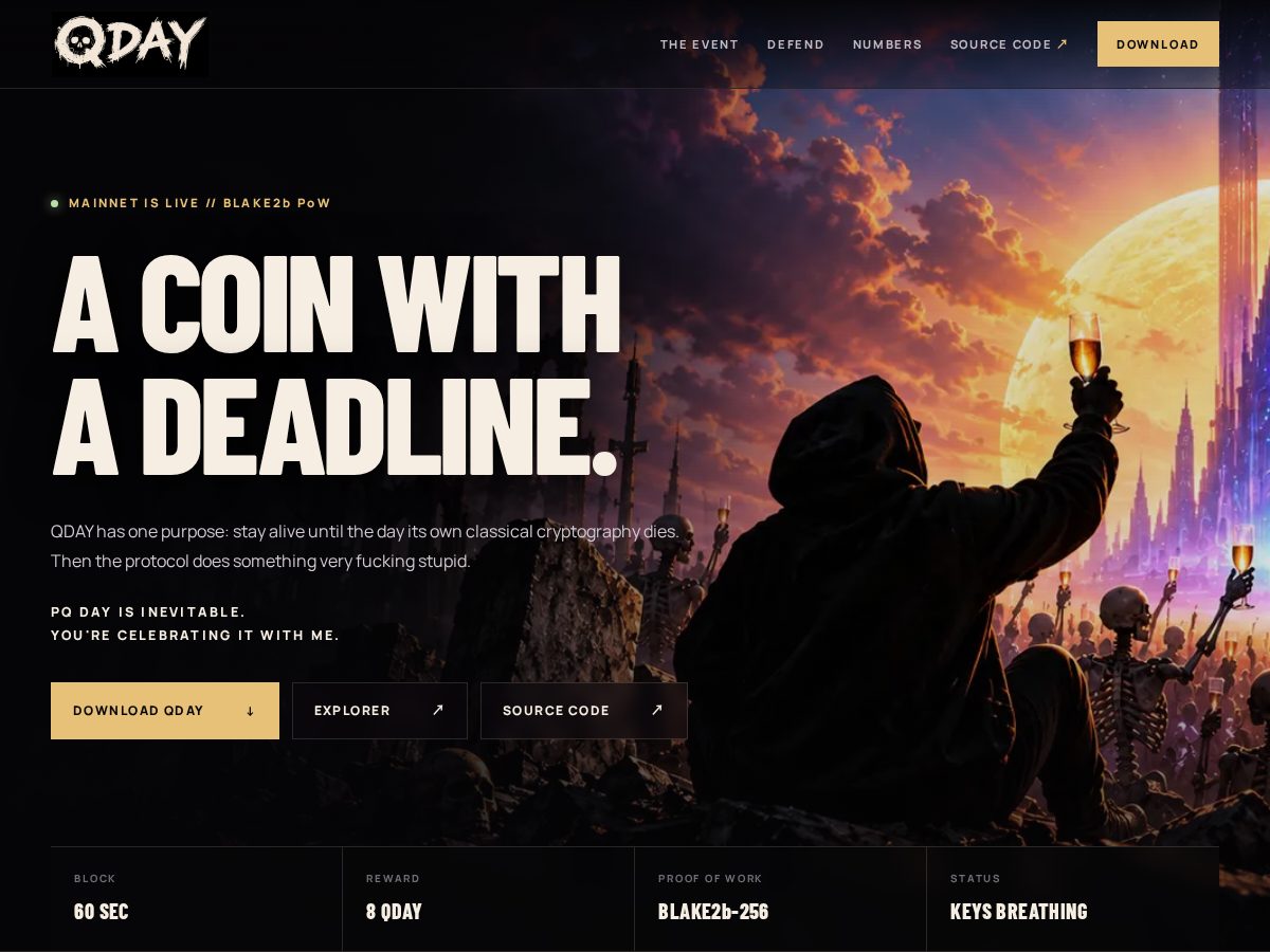 Landing-page snapshot of pqday.com