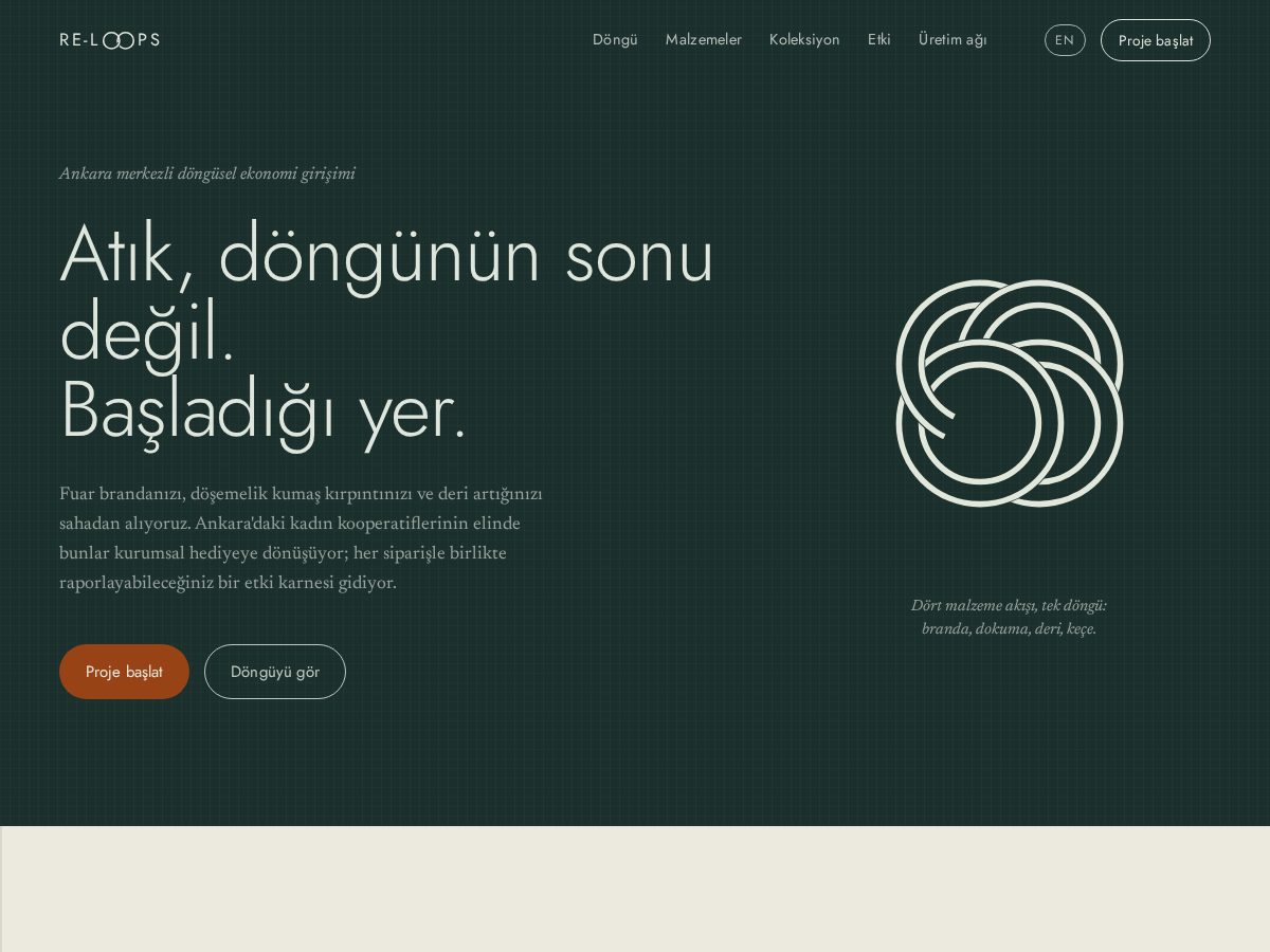 Landing-page snapshot of re-loops.com
