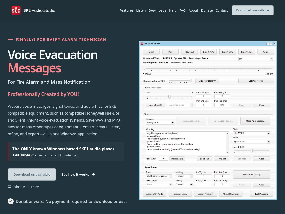 Landing-page snapshot of skeaudiostudio.com