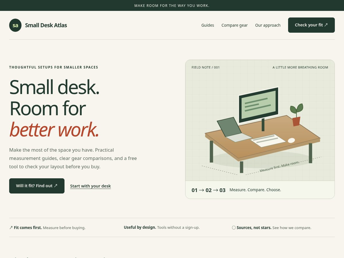 Landing-page snapshot of smalldeskatlas.com