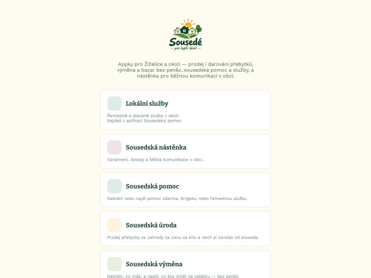 Landing-page snapshot of sousedi.org