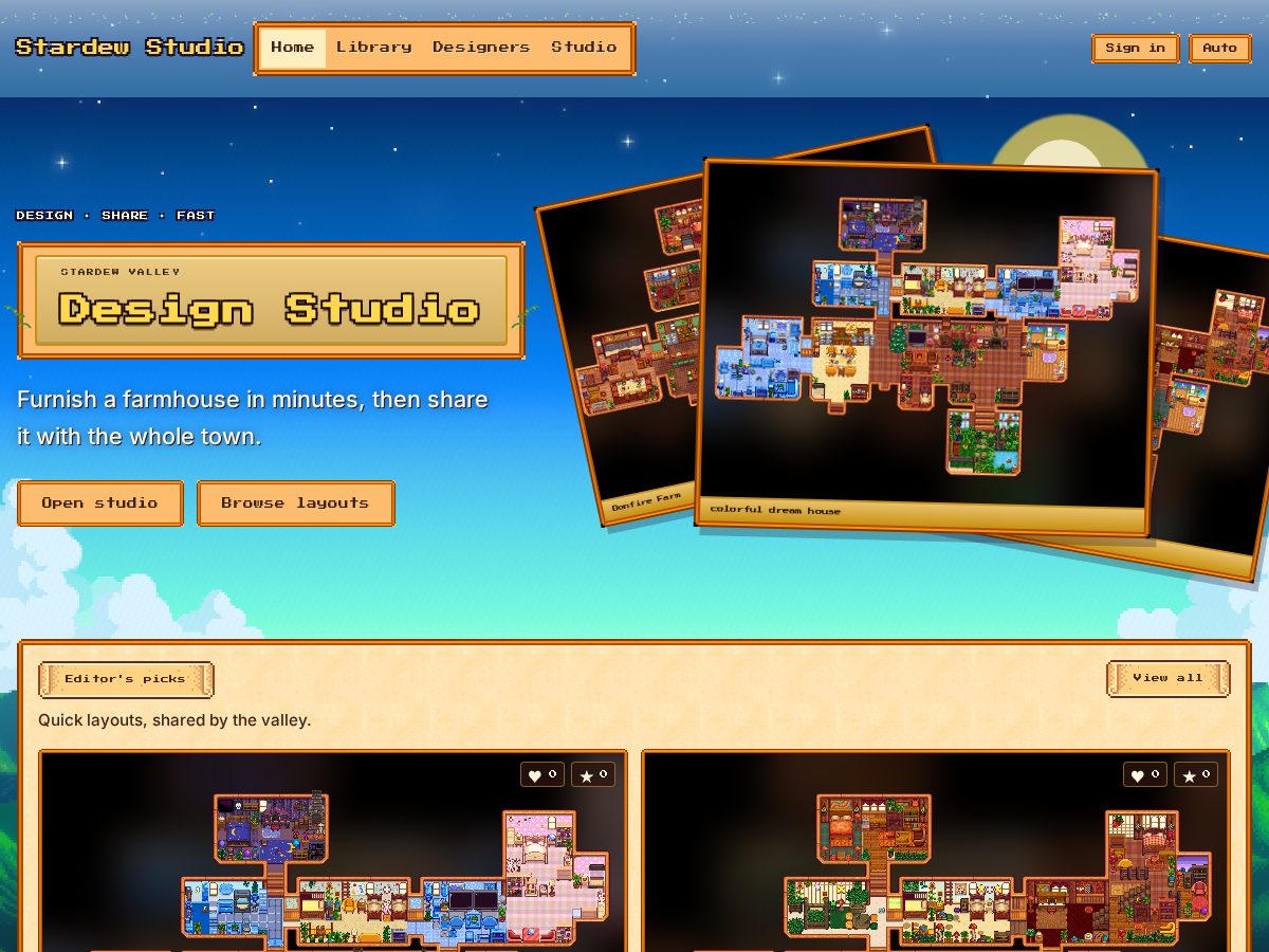 Landing-page snapshot of stardewdesign.com