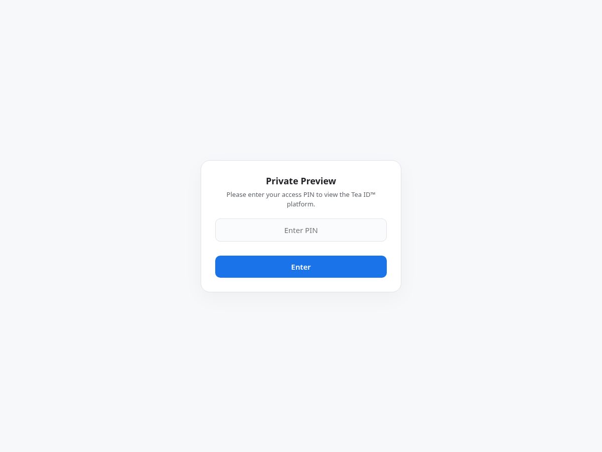 Landing-page snapshot of tea-id.net