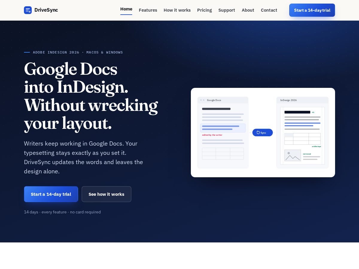 Landing-page snapshot of thedrivesync.com