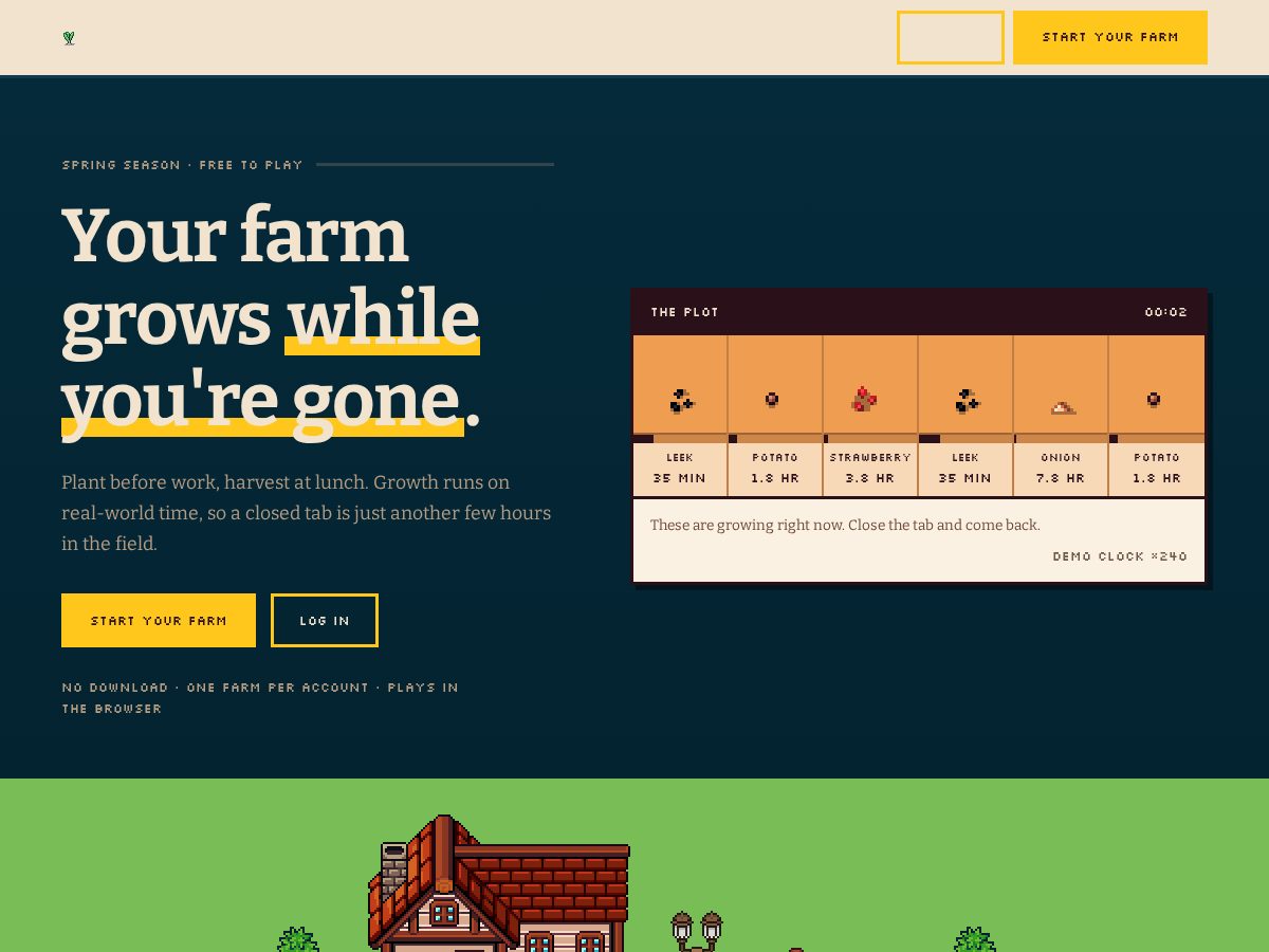 Landing-page snapshot of tillhaven.online