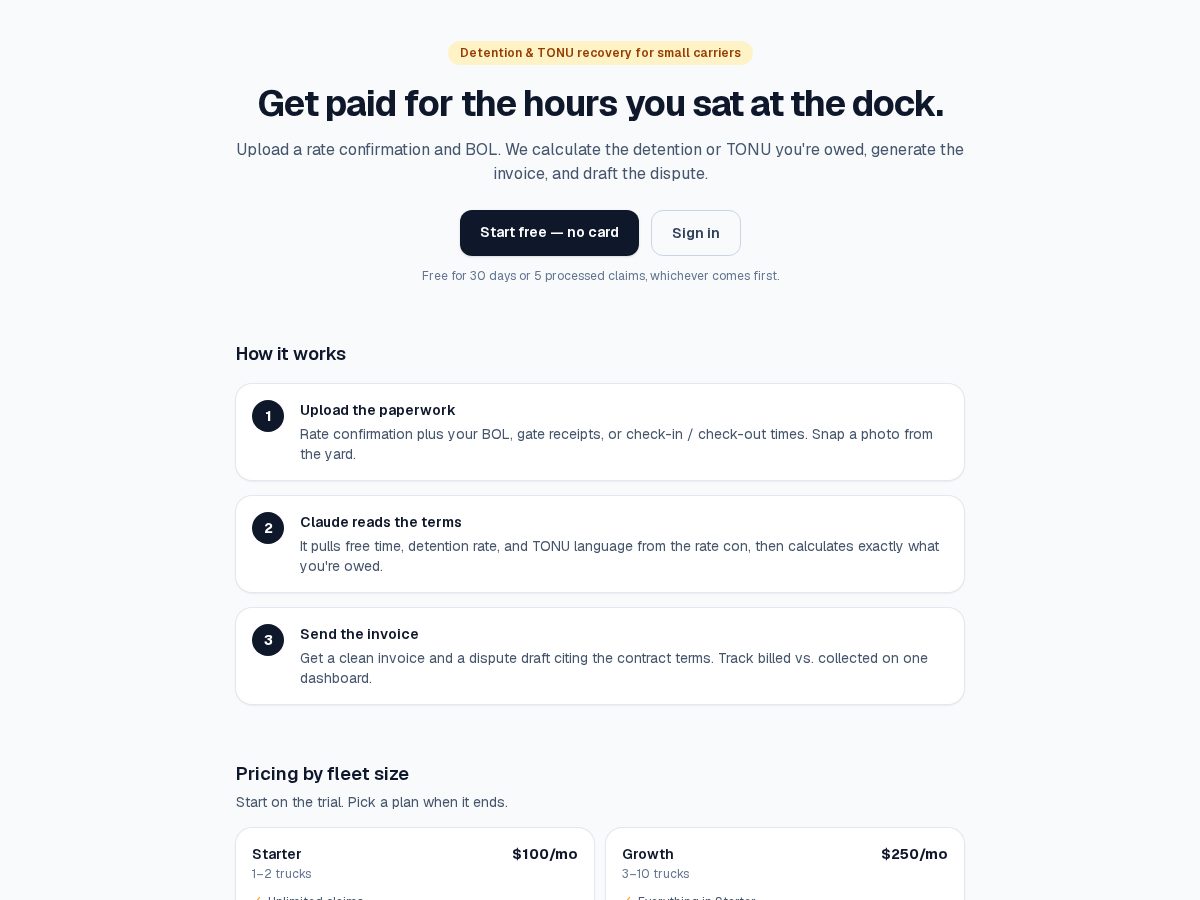 Landing-page snapshot of tonusales.com