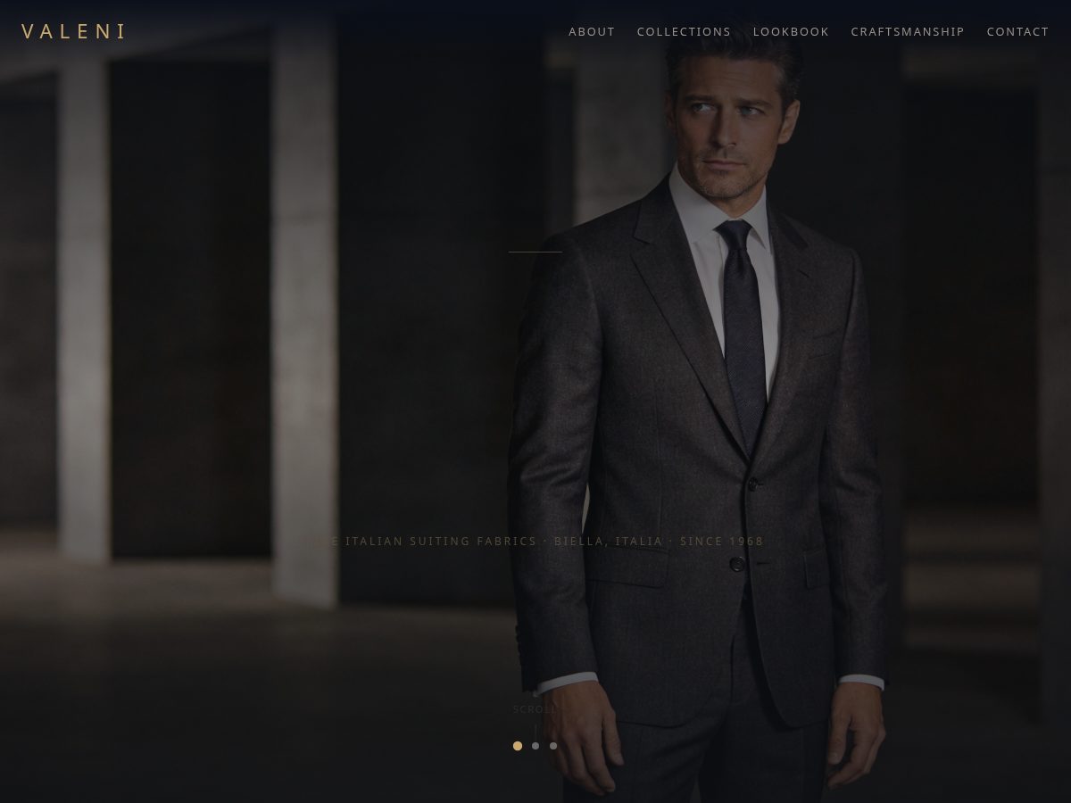 Landing-page snapshot of valenitessuti.com