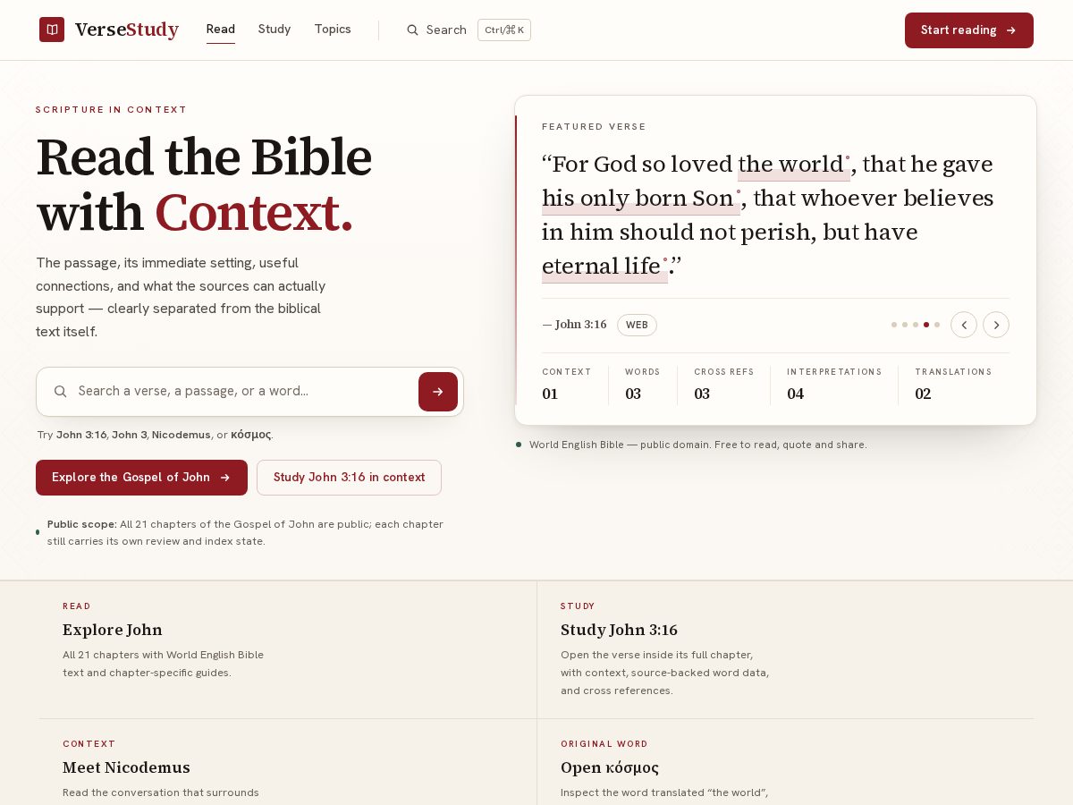 Landing-page snapshot of versestudy.com