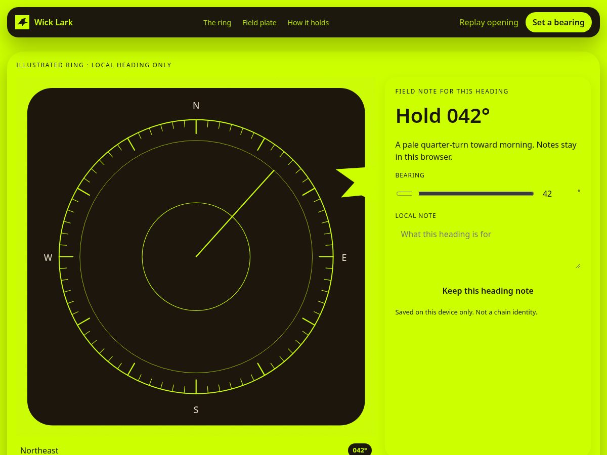 Landing-page snapshot of wicklark.xyz