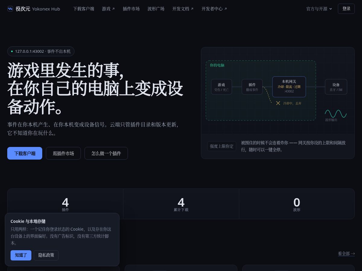 Landing-page snapshot of ycygame.org