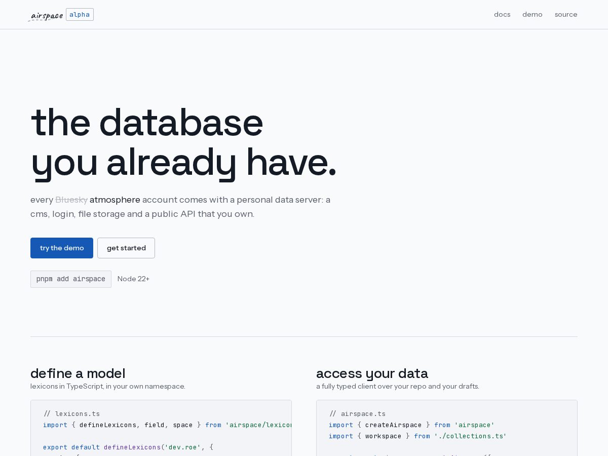 Landing-page snapshot of air-space.dev