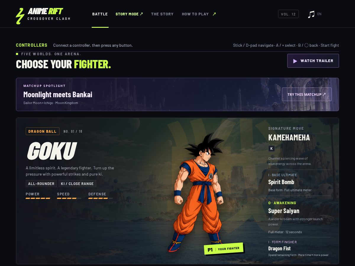 Landing-page snapshot of animerift.net