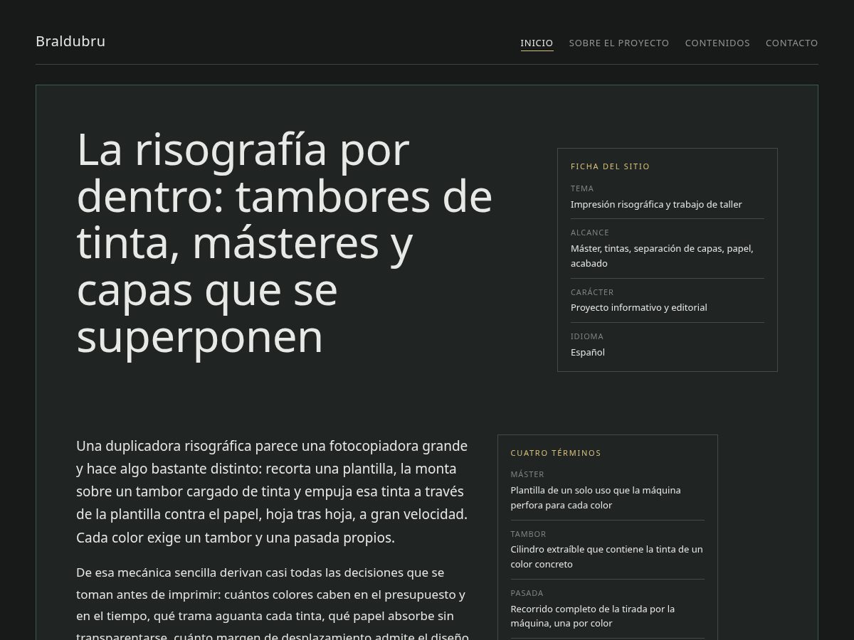 Landing-page snapshot of braldubru.world