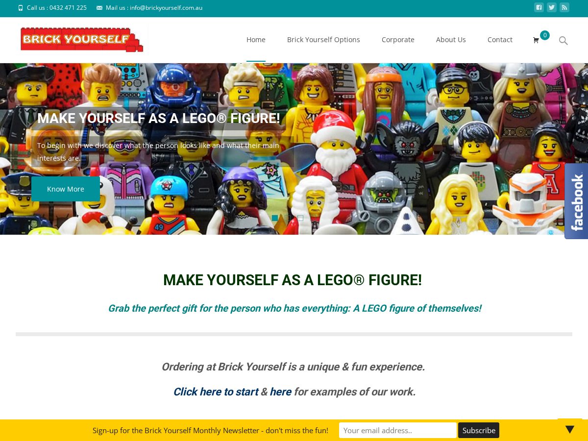 Landing-page snapshot of brickyourself.com