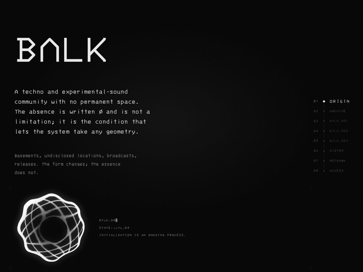 Landing-page snapshot of bvlk.network