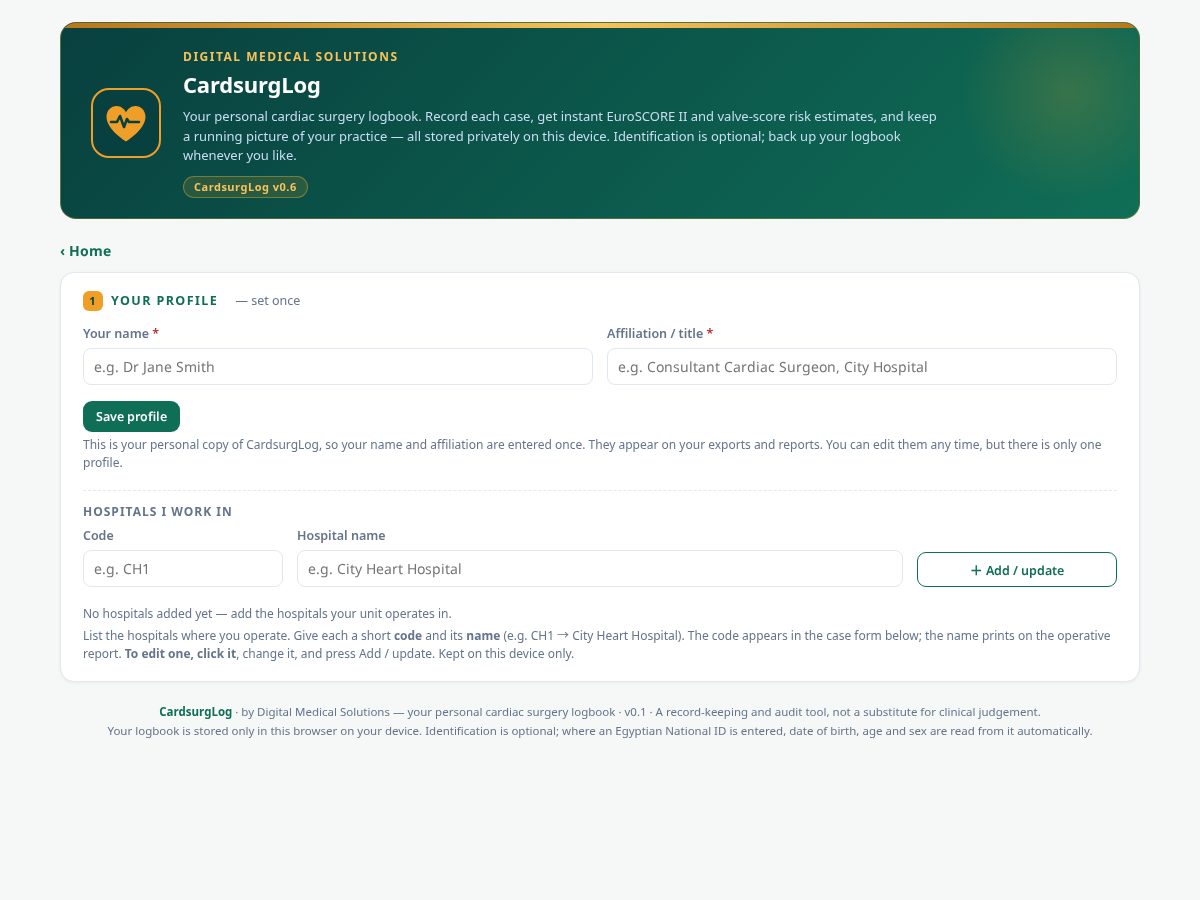 Landing-page snapshot of cardsurg.com