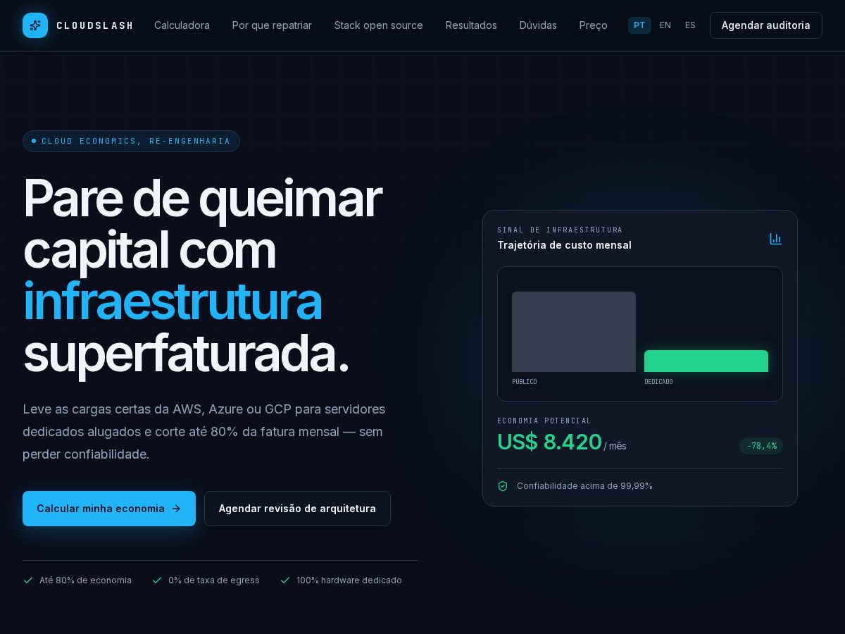 Landing-page snapshot of cloudslash.bid