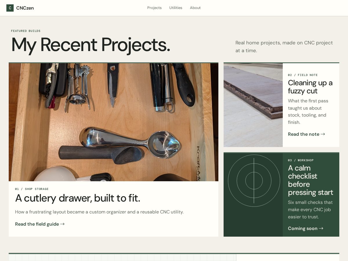 Landing-page snapshot of cnczen.info