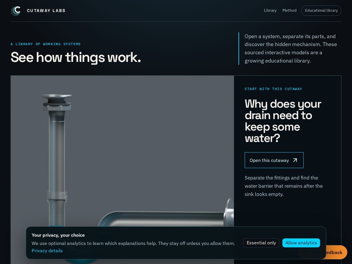 Landing-page snapshot of cutawaylabs.org