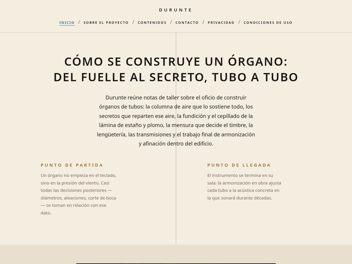Landing-page snapshot of durunte.world